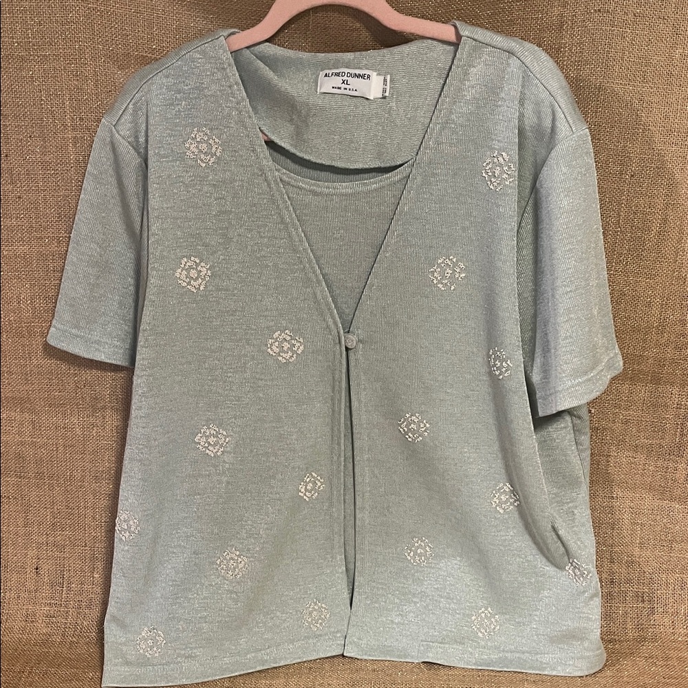 Alfred Dunner Light Green Top